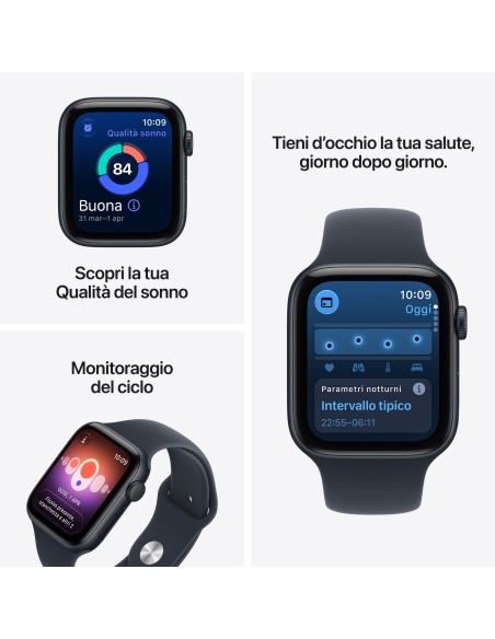 APPLE WATCH SE 3 GPS 40MM MIDNIGHT  ALUM. CASE WITH NAVY BLUE SP. S/M