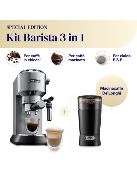 DE LONGHI EC685.M DEDICA MACCHINA CAFFE'+MACINA CAFFE KG200