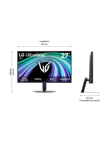 LG 27G523B MONITOR 27" IPS FHD 16:9 1MS 200HZ GAMING