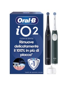 ORAL B POWER IO2 DUO NERO/VERDE    SPAZZOLINO ELETTRICO BIPACCO 2