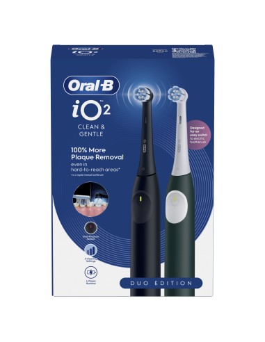 ORAL B POWER IO2 DUO NERO/VERDE    SPAZZOLINO ELETTRICO BIPACCO