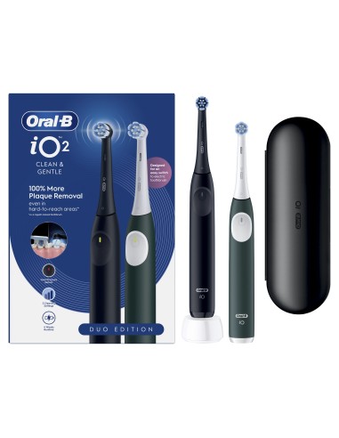 ORAL B POWER IO2 DUO NERO/VERDE    SPAZZOLINO ELETTRICO BIPACCO