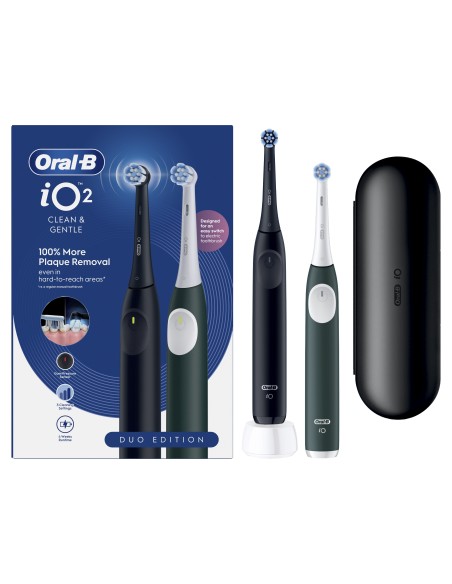ORAL B POWER IO2 DUO NERO/VERDE    SPAZZOLINO ELETTRICO BIPACCO