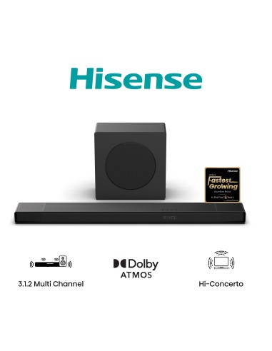 HISENSE AX3120Q SOUNDBAR 3.1.2 440W BT 5.3 SUBWOOFER WIRELESS D.ATMOS