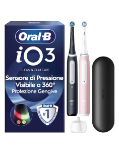 ORAL B POWER IO3 DUO NERO/ROSA     SPAZZOLINO ELETTRICO BIPACCO