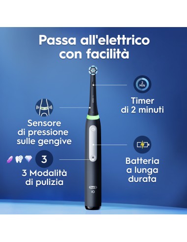 ORAL B POWER IO3 DUO NERO/ROSA     SPAZZOLINO ELETTRICO BIPACCO