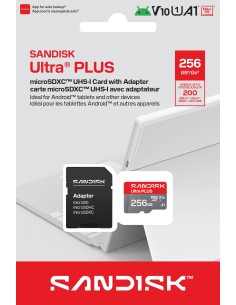 SANDISK MICROSD ULTRA PLUS 256GB + ADATTATORE SD V.200MB/S