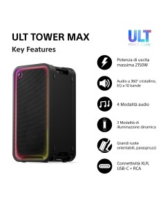 SONY SRSULT3000 ULT TOWER MAX 2150W DIFFUSORE BT 5.3 2