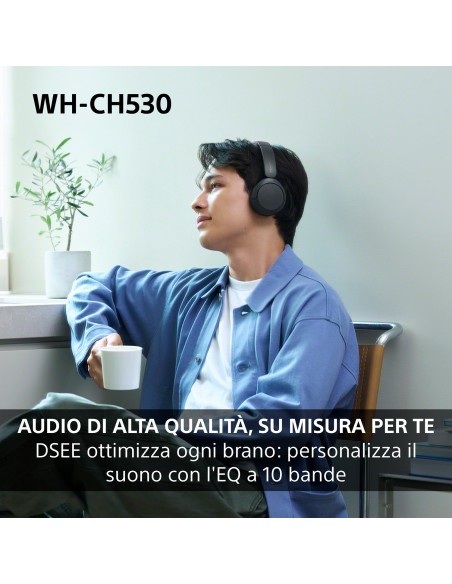 SONY WH-CH530P CUFFIA BLUETOOTH 6.0 ROSA DRIVER 30MM AUT.55 ORE