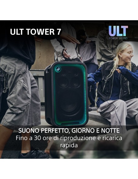 SONY SRSULT700 ULT TOWER 7 420W DIFFUSORE BT 5.3 IPX4 AUT.30 ORE