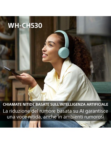 SONY WH-CH530B CUFFIA BLUETOOTH 6.0 NERO DRIVER 30MM AUT.55 ORE