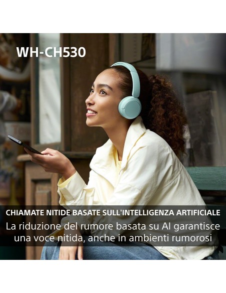 SONY WH-CH530B CUFFIA BLUETOOTH 6.0 NERO DRIVER 30MM AUT.55 ORE