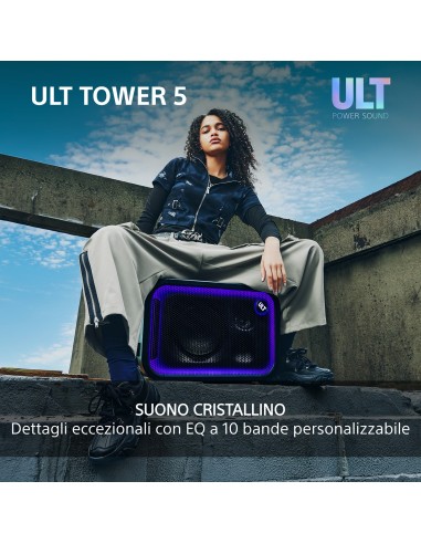 SONY SRSULT500 ULT TOWER 5 300W DIFFUSORE BT 5.3 IPX4 AUT.20 ORE
