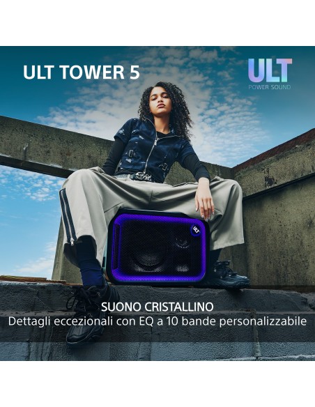 SONY SRSULT500 ULT TOWER 5 300W DIFFUSORE BT 5.3 IPX4 AUT.20 ORE