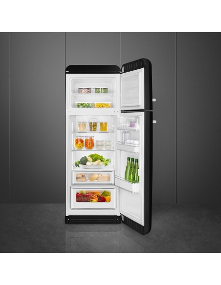 SMEG FAB30RBL6 FRIGO D.P. C ANNI 50 BLACK CERNIERA DX 294LT