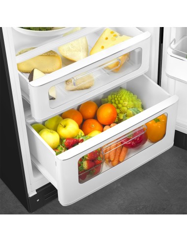 SMEG FAB30RBL6 FRIGO D.P. C ANNI 50 BLACK CERNIERA DX 294LT