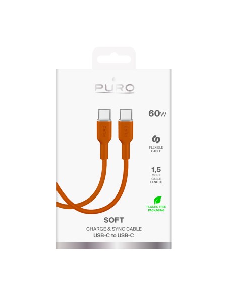 PURO PUCCCICON15MTORA17 CAVO ICON USB-C/USB-C 1,5M ARANCIONE
