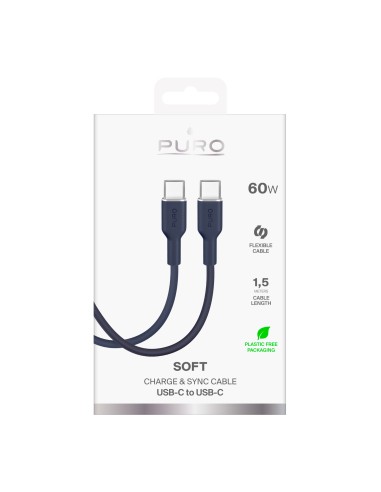 PURO PUCCCICON15MTDKBL17 CAVO ICON USB-C/USB-C 1,5M BLU SCURO