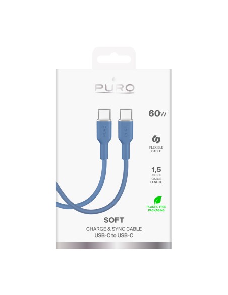 PURO PUCCCICON15MTBLUE17 CAVO ICON USB-C/USB-C 1,5M BLU