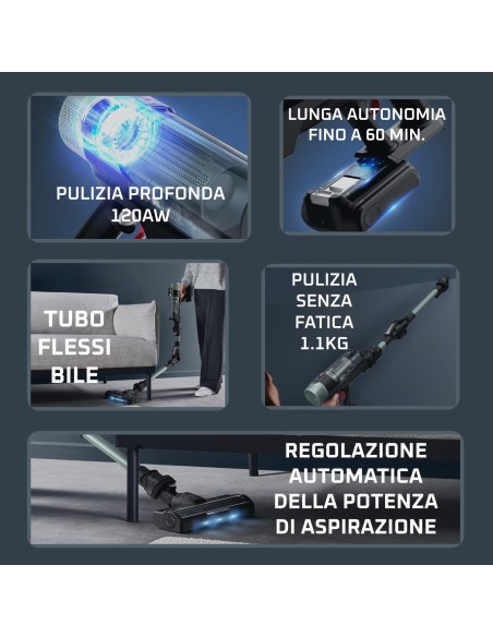 ROWENTA RH7A32 X-FORCE FLEX 10.80  SCOPA ELETTR. ALLERGY