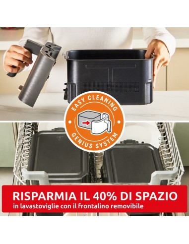 MOULINEX EZ7568 FRIGGITRICE AD ARIA 10,0 LT DOPPIO CESTELLO VERTICALE