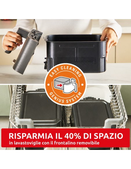 MOULINEX EZ7568 FRIGGITRICE AD ARIA 10,0 LT DOPPIO CESTELLO VERTICALE