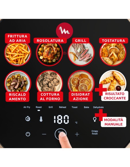 MOULINEX EZ8328 FRIGGITRICE AD ARIA 7,0 LT RESISTENZA/INFRAROSSO
