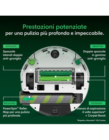 IROBOT ROOMBA PLUS 775 ROBOT AUTOWASH ROLLER ANTIGROV. 30.000PA WHITE