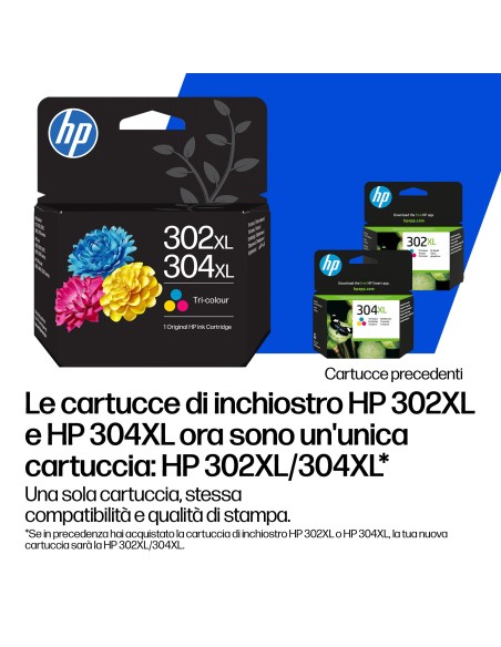HP 304XL/302XL COLORE B7RT8AE CARTUCCIA 7,0ML