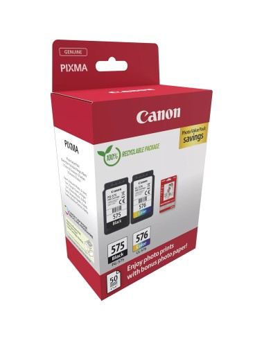 CANON PG-575/CL-576 NERO/COLORE + 50FG 10X15 CARTUCCE+CARTA MULTIPACK