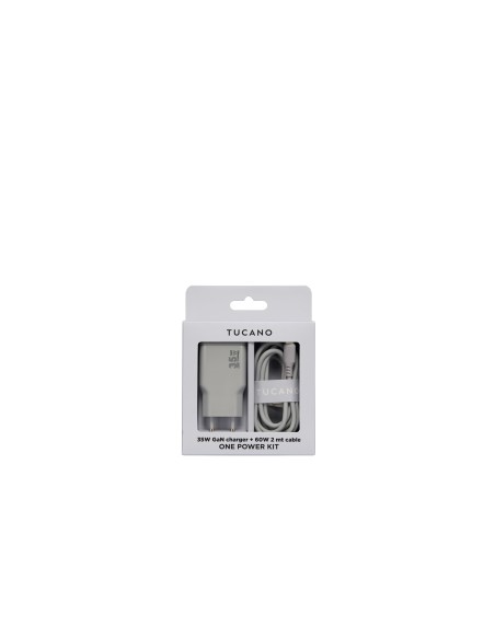 TUCANO MA-ONEPOWKIT-G ONE ALIM.RETE 35W + CANO USB-C 60W 2M SILVER