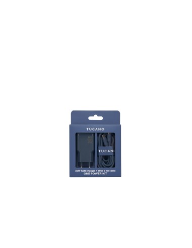 TUCANO MA-ONEPOWKIT-B ONE ALIM.RETE 35W + CANO USB-C 60W 2M BLU