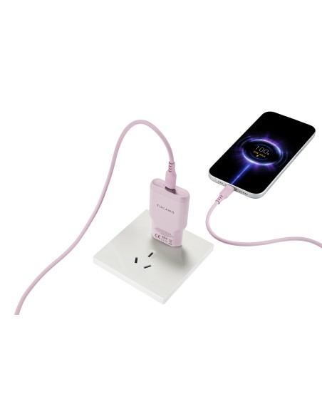 TUCANO MA-ONEPOWKIT-PK ONE ALIM.RETE 35W + CANO USB-C 60W 2M ROSA