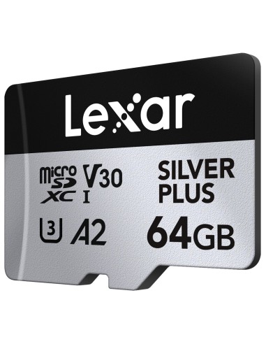 LEXAR MICROSD 2X64GB SILVER PLUS ACTION CAM L.205MB/S.100MB UHS-I V30