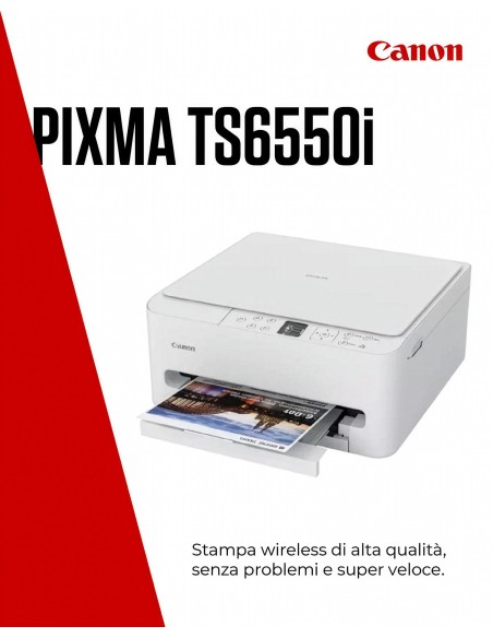 CANON TS6550I STAMPANTE AIO PIXMA INKJET 3IN1 WIFI/ADF/BLACK