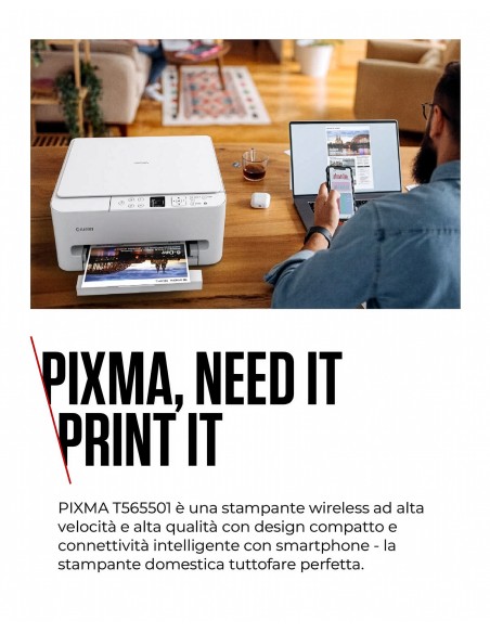 CANON TS6550I STAMPANTE AIO PIXMA INKJET 3IN1 WIFI/ADF/BLACK