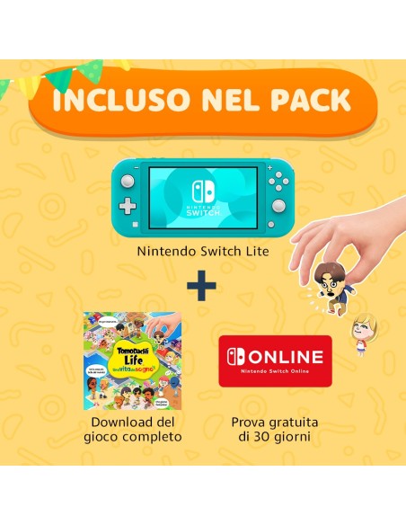 NINTENDO CONSOLE SWITCH LITE +     TOMODACHI LIFE