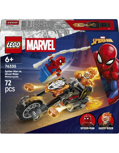 LEGO SUPER HEROES MARVEL SPIDER-MANVS. GHOST RIDER IN MOTOCICLETTA