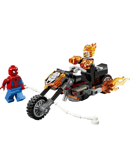 LEGO SUPER HEROES MARVEL SPIDER-MANVS. GHOST RIDER IN MOTOCICLETTA
