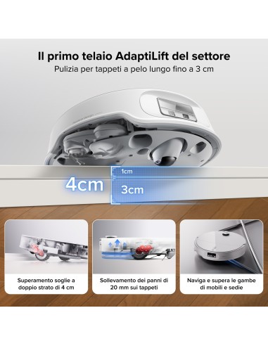 ROBOROCK QR EDGE 2 PRO ROBOT 2SPAZZOLE + 2MOP 25.000PA SUP.OST. 4CM