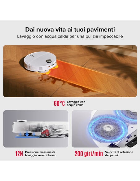 ROBOROCK QR EDGE 2 PRO ROBOT 2SPAZZOLE + 2MOP 25.000PA SUP.OST. 4CM