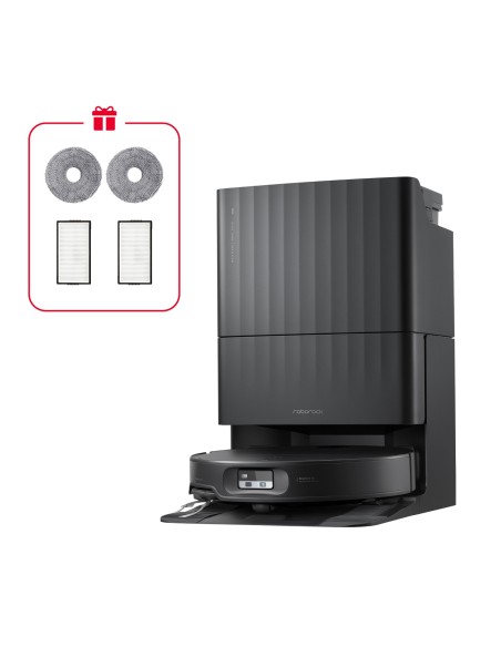 ROBOROCK QR EDGE 2X ROBOT 2SPAZZOLE + 2MOP BLACK 25.000PA SUP.OST.2CM