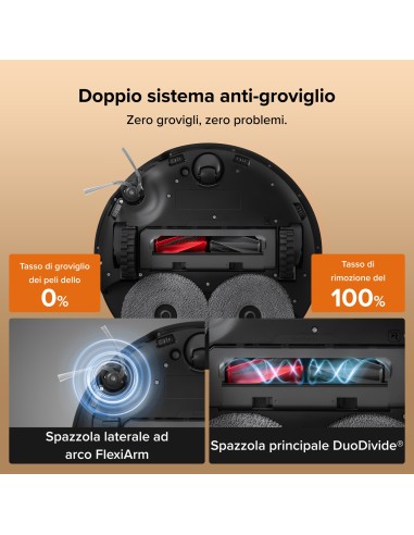 ROBOROCK QR EDGE 2X ROBOT 2SPAZZOLE + 2MOP BLACK 25.000PA SUP.OST.2CM
