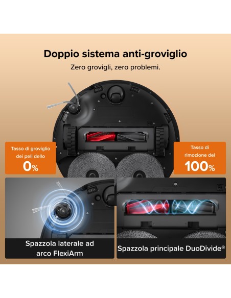 ROBOROCK QR EDGE 2X ROBOT 2SPAZZOLE + 2MOP BLACK 25.000PA SUP.OST.2CM