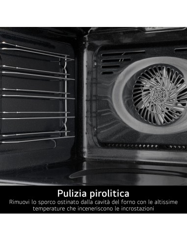 LG WS5D7230G FORNO A 60CM 72L 11PR PIROLITICO AIRFRY 250° BLACK GLASS