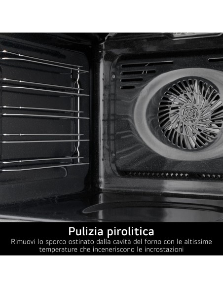 LG WS5D7230G FORNO A 60CM 72L 11PR PIROLITICO AIRFRY 250° BLACK GLASS