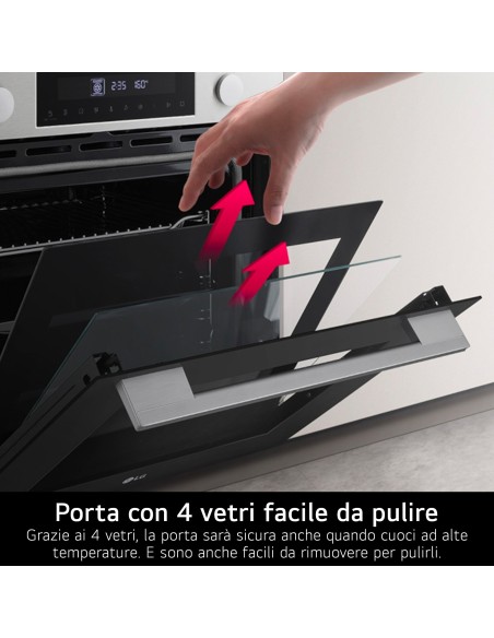 LG WS5D7230G FORNO A 60CM 72L 11PR PIROLITICO AIRFRY 250° BLACK GLASS