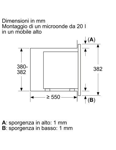 BOSCH BFL623MB4 F. MICROONDE 60X38 ACCIAIO INOX