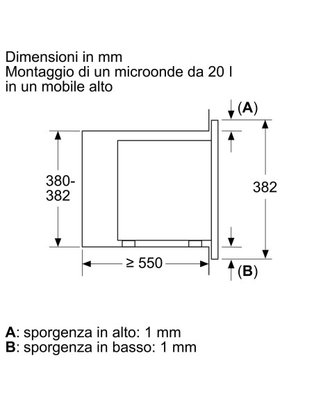 BOSCH BFL623MB4 F. MICROONDE 60X38 ACCIAIO INOX