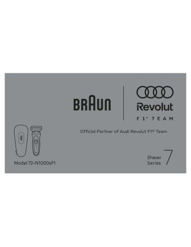 BRAUN SERIE 7 72-N1000SF1 RASOIO   NERO + 1 ACCESSORIO